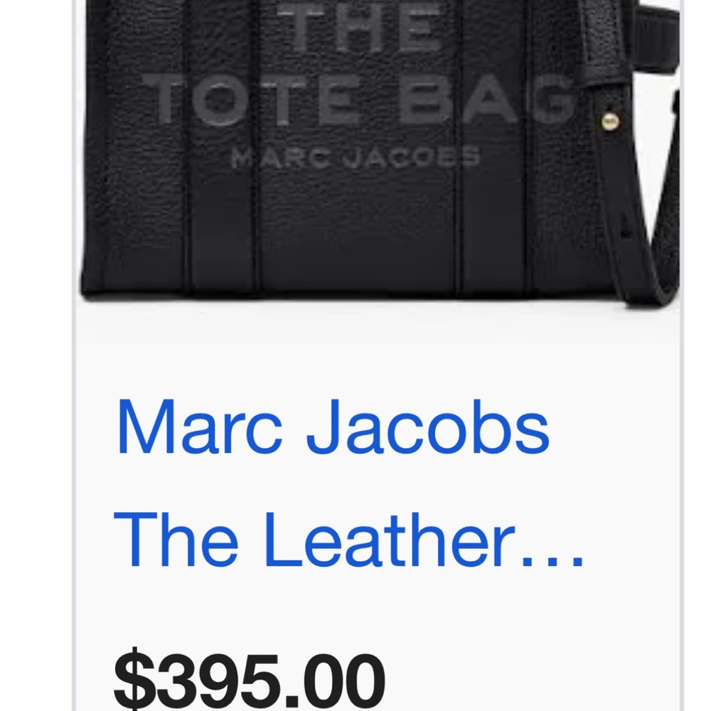 Marc Jacobs Black Leather Messenger Bag